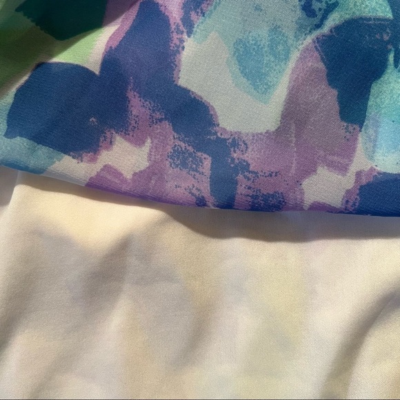 GIRL’S vibrant, floral, hi-lo, sheer (fully lined) skirt by The Place - Picture 3 of 4